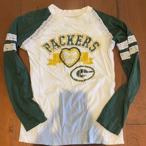 Girls Vintage style GreenBay Packers Shirt. sz lrg